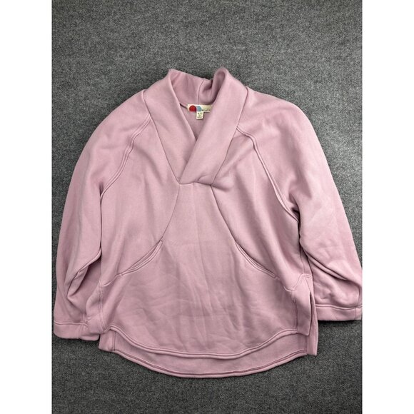 Free People FP Beach Sweatshirt Womens XL Burnished Lilac Cowl Neck Made USA - Picture 1 of 8